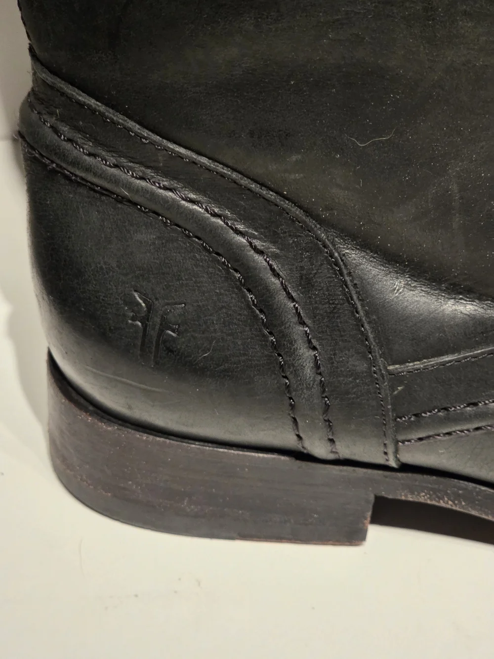 Women's Frye Melissa Trapunto Leather Black Tall RIDING Boots 76441 size 6.5